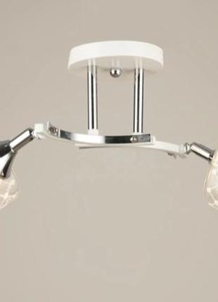 Люстра стельова sirius b n4513/2 wt+ch з поворотнім механізмом