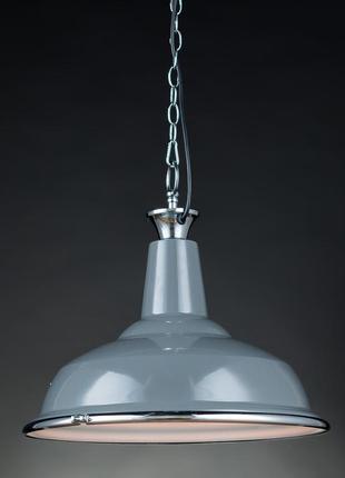 Люстра-підвіс сіра металева на ланцюжку  elisey