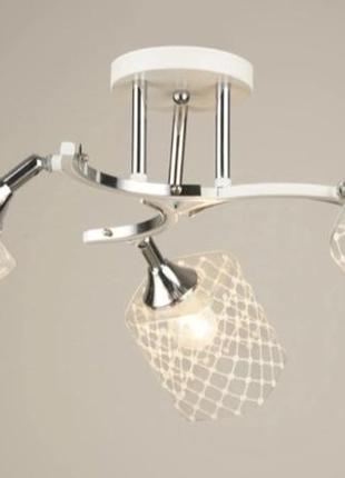 Люстра стельова sirius b n4513/3 wt+ch з поворотнім механізмом