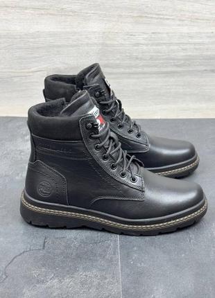 Чоловічі зимові шкіряні високі черевики4 фото