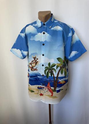 Теніска австралія кенгуру барбекю креветка пляж пляжна сорочка lowes оверсайз блакитна