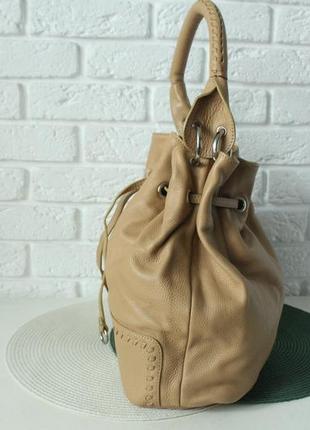 Велика добротнюща сумка з натуральної шкіри geniune leather. італія.4 фото