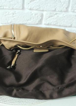Велика добротнюща сумка з натуральної шкіри geniune leather. італія.2 фото