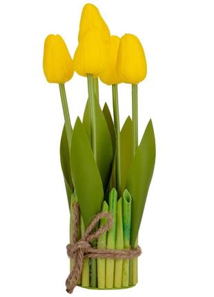 Букет тюльпанов "рапсодия", желтый, 25,5 см elisey