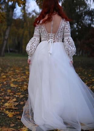 Ніжне, легеньке, шифонове весільне плаття в стилі бохо