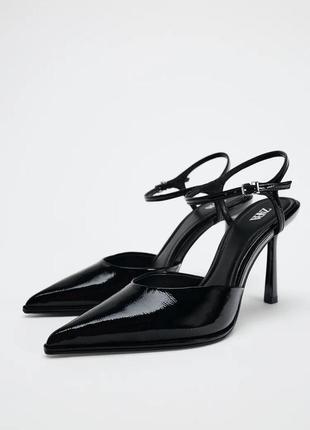 Туфли черные zara