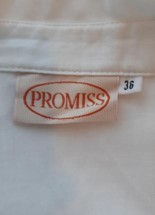 Винтажная белая рубашка из китайской крапивы рами 3/4 рукав, размер 36 promiss8 фото