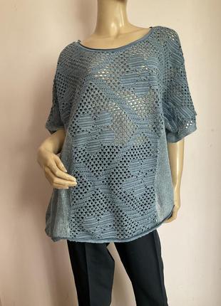 Красивая бутиковая итальянская блузка оверсайз