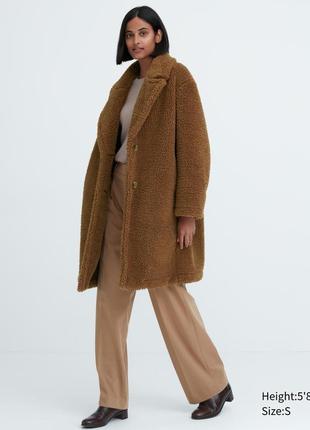 Плюшеве пальто uniqlo teddy