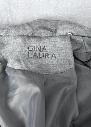 Плащ пальто сірого кольору gina laura розмір m l