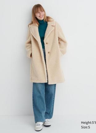 Плюшеве пальто uniqlo teddy