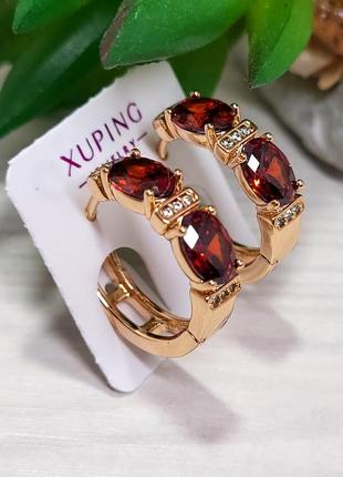 Серьги xuping с камушками