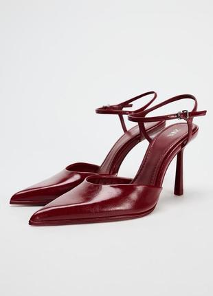 Туфли красные zara