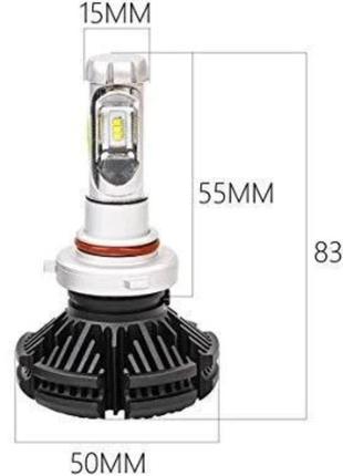 Комплект світлодіодних ламп для автомобільних фар x3 h3, яскраві світлодіодні лед-лампи для авто3 фото
