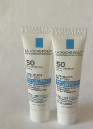 La roche-posay  anthelios uv hydra daily invisible щоденний невидимий сонцезахисний крем, 2*5 мл
