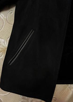 Мужская натуральная дублёнка из овчины. производитель турция. состояние новое. без дефектов. цвет чёрный.6 фото