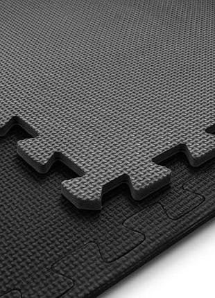 Мат-пазл hop-sport eva 1см hs-a010pm - 6 частей черно-серый