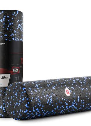 Роллер массажер (валик, ролик) заполненный hop-sport epp 30см hs-p030syg черно-синий