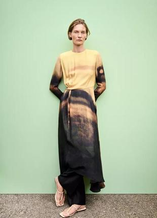 Драпированное платье женский вискозное zara new