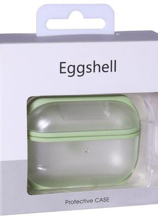 Airpods pro case — eggshell pc with sensitive button — green2 фото