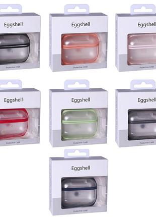 Airpods pro case — eggshell pc with sensitive button — green3 фото