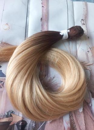 Биопротеиновые синтетические волосы 100 гр 60 см омбре блонд 55 трессы мягкие...
