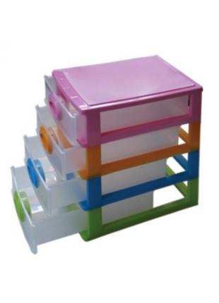 Комод для зберігання речей на 4 яруси stenson 4820080313854 27х26.5х19 см