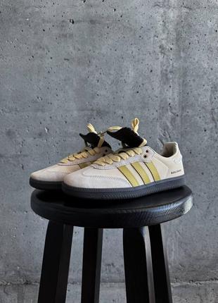 Женские кроссовки в стиле adidas samba wales bonner land of wood and water адидас самба бежевые желтые замша 37-40