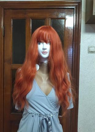 Перука з імітацією шкіри голови руда