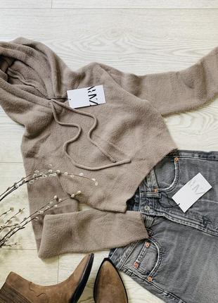М’який на дотик укорочений трикотажний светр  zara