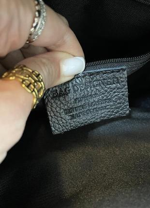 Трендова коричнева сумка шкіра натуральна італія5 фото