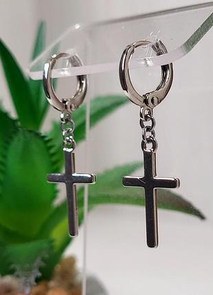 Сережки хрестики xuping