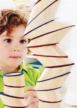 Головоломка з бамбука hape totter tower вежа (e5524) 9