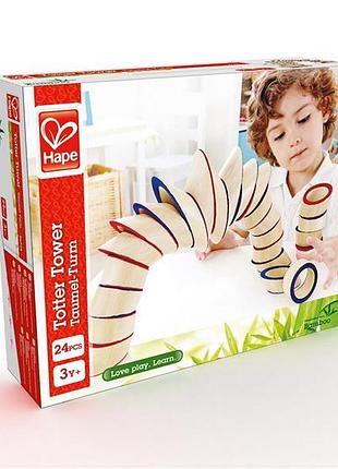 Головоломка з бамбука hape totter tower вежа (e5524) 2