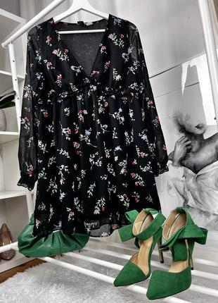 Коротка сукня в квіти від h&m