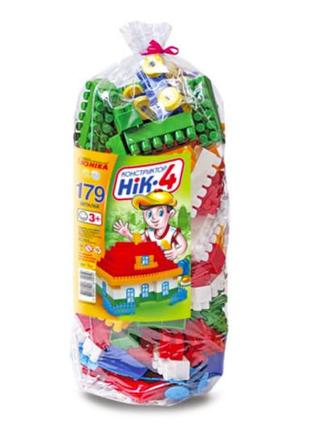 Конструктор "нік-4" 179 деталей 0910 юніка