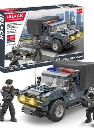 Конструктор iblock pl-921-353 спецрозділ поліції, 469 деталей, в коробці 45*7*33 см