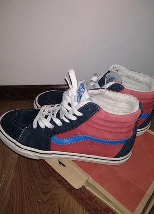 Кеды высокие vans sk 8 mid total black high вансы с 8 высокие черные унисекс высокие кеды замша измельчений 3