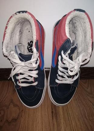 Кеды высокие vans sk 8 mid total black high вансы с 8 высокие черные унисекс высокие кеды замша измельчений 6