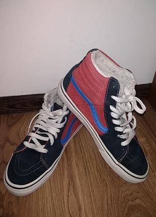 Кеды высокие vans sk 8 mid total black high вансы с 8 высокие черные унисекс высокие кеды замша измельчений 7