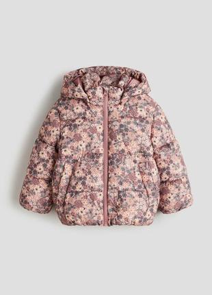 Куртка hm 92.110/116 для девочек еврозима цветы