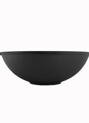 Сковорода чугунная wok 4,7 л с чугунной крышкой2 фото