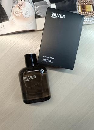 Чоловічі духи zara silver man 80мл парфуми zara silver туалетна вода zara silver