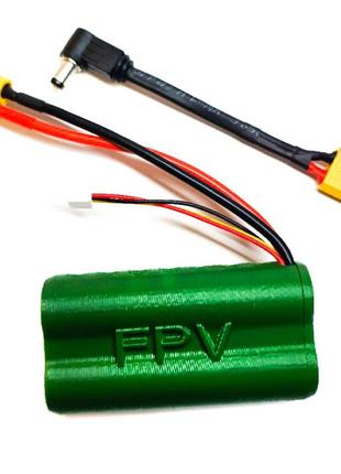 Внешняя батарея аккумулятор 2s для fpv очков зеленая