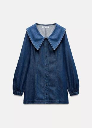 Коротка синя джинсова сукня zara new