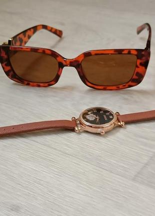 Комплект окуляри сонцезахисні та годинник4 фото