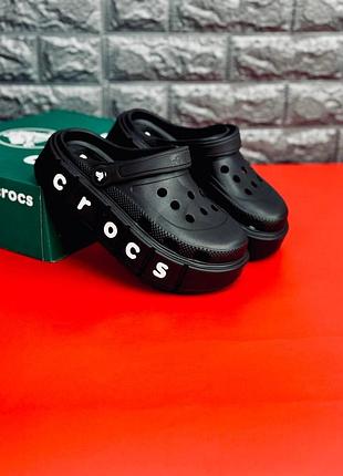 Женские шлепанцы crocs черные шлепанцы кроксы жіночі шлепанці крокси