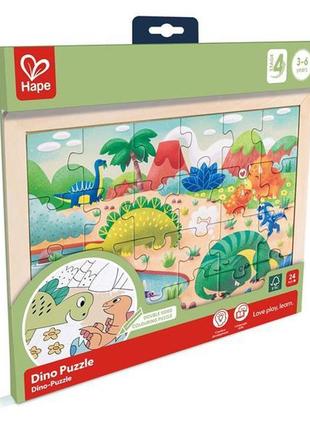 Пазл hape динозавры с раскраской (e1641) 7