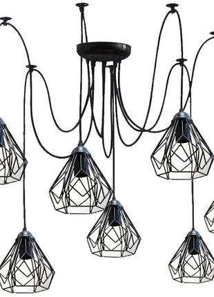 Люстра паук на семь плафонов msk electric milan nl 538-7