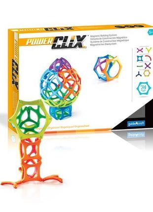 Магнитный конструктор guidecraft powerclix organics, 74 детали (g9432)